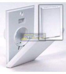 Пневморозетка Deluxe VacuValve с накладной крышкой 89х132х10 мм (белая)