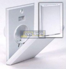 Пневморозетка Deluxe VacuValve с накладной крышкой 89х132х10 мм (слон кость)